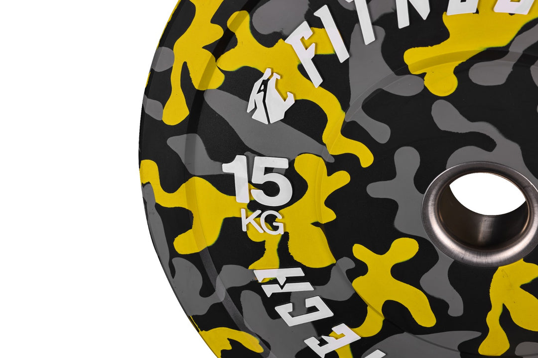 Disco Bumper Plate Camuflaje Flecks Alta Resistencia - Fitness Tech