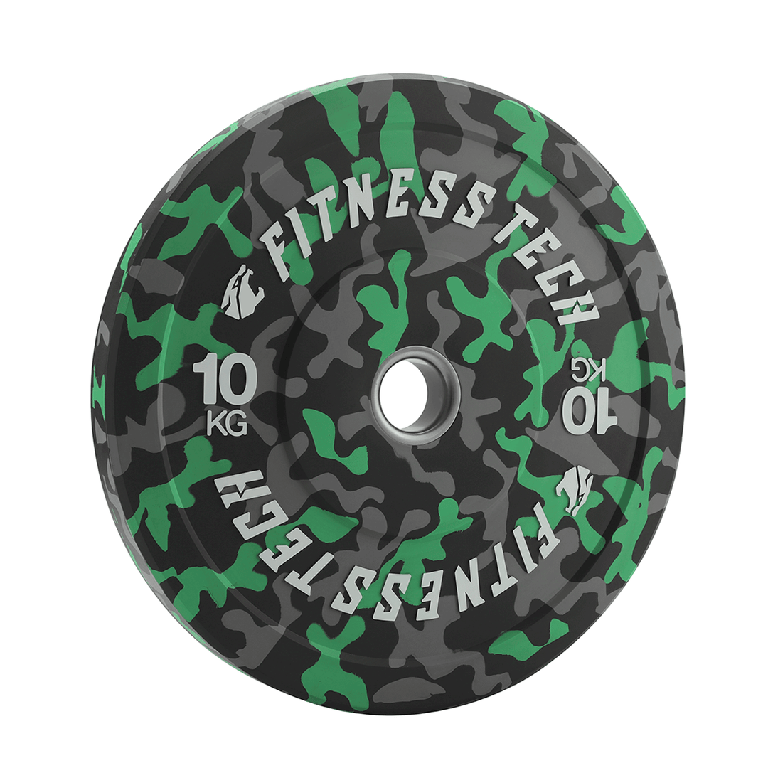 Disco Bumper Plate Camuflaje Flecks Alta Resistencia - Fitness Tech