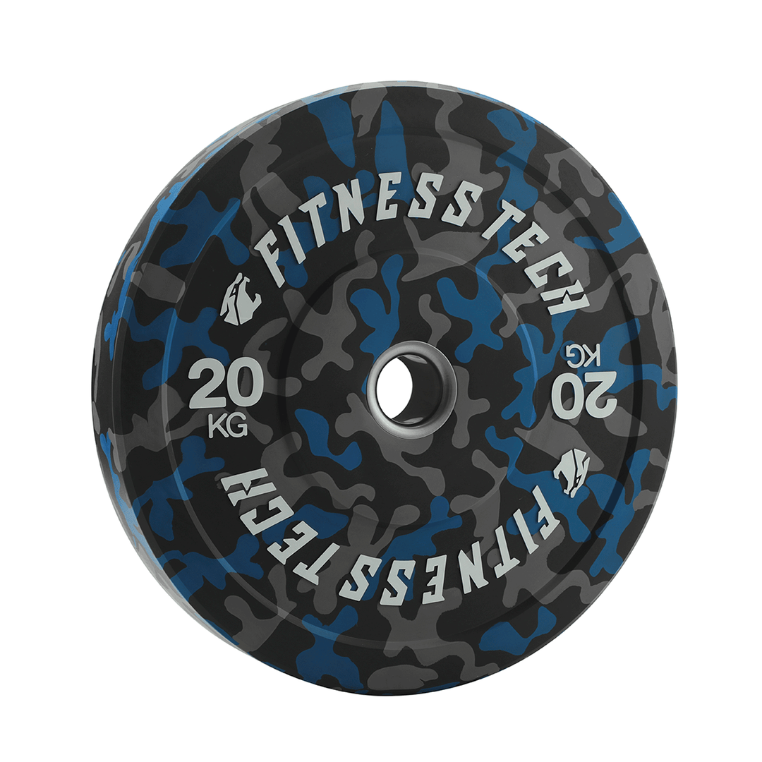 Disco Bumper Plate Camuflaje Flecks Alta Resistencia - Fitness Tech