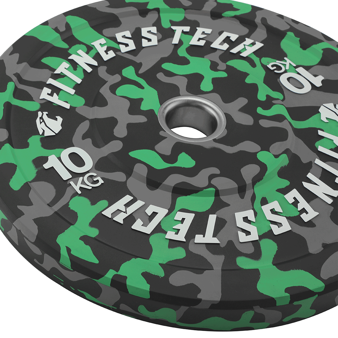 Disco Bumper Plate Camuflaje Flecks Alta Resistencia - Fitness Tech