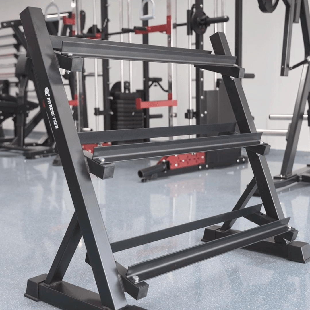 Set Dumbbellhouder + Hexagonale Dumbbells 2,5kg tot 22,5kg