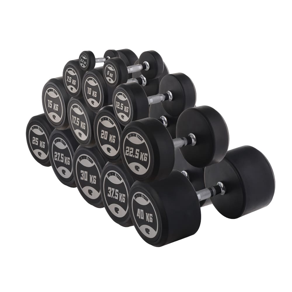 Mancuernas Redondas Uretano 2,5 - 40 kg (2 Unidades)