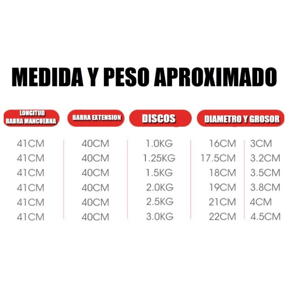 Juego de Mancuernas 2 en 1 con barra extensible ajustable - Fitness Tech