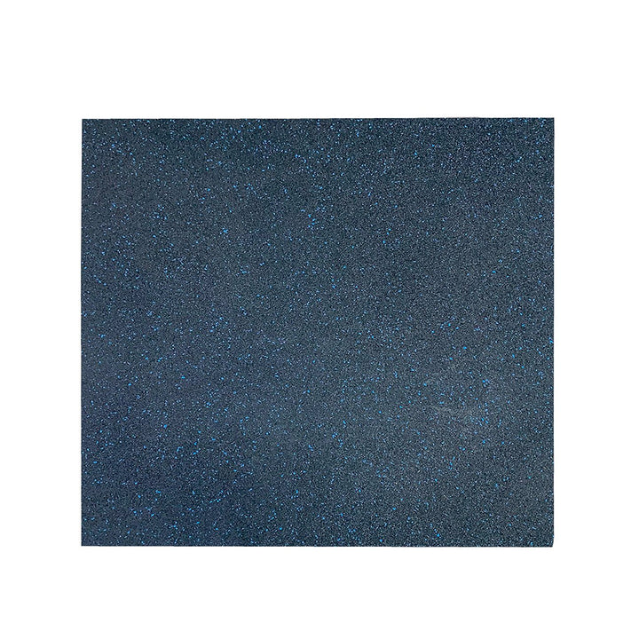 Loseta Recta Caucho Gimnasio 100x100x2cm grosor Negro y Azul - Fitness Tech