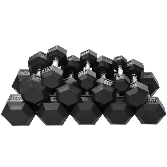 Hexagonal dumbbells 2.5 - 50 kg (2 units)