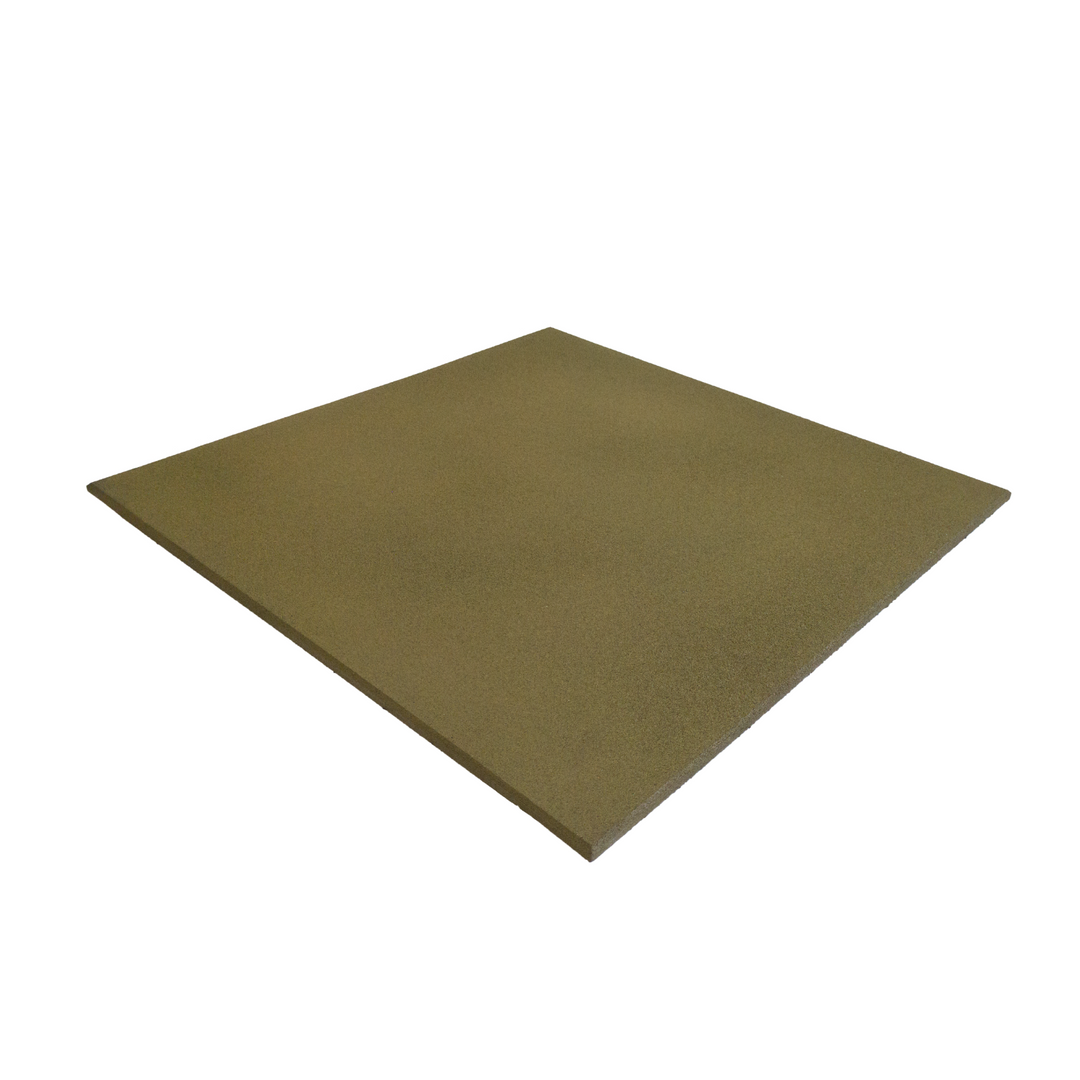 Okerkleurige rubberen tegel (van 1 tot 4 cm dik)
