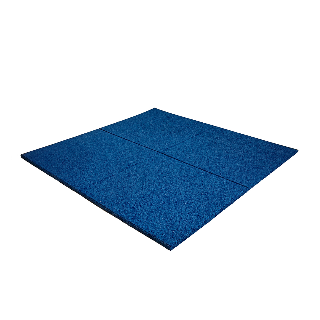 Blauwe rubberen tegel (van 1 tot 4 cm dik)