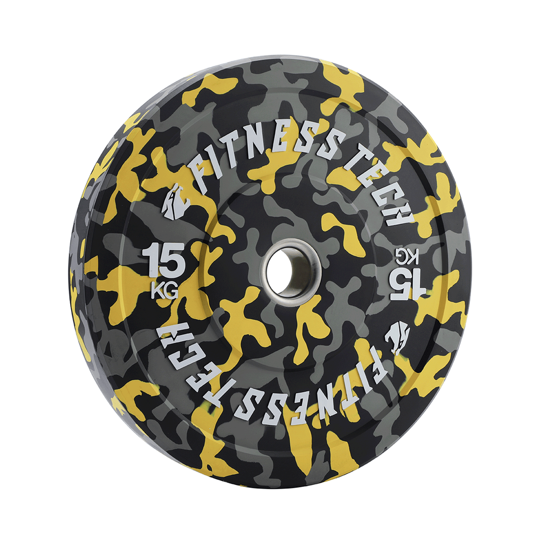 Disco Bumper Plate Camuflaje Flecks Alta Resistencia - Fitness Tech
