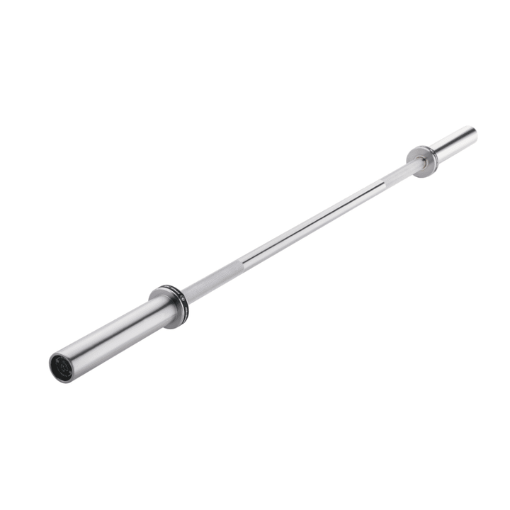 Barra Olímpica de Musculación 1.2m | 50mm - 2 Rodamientos - Completa