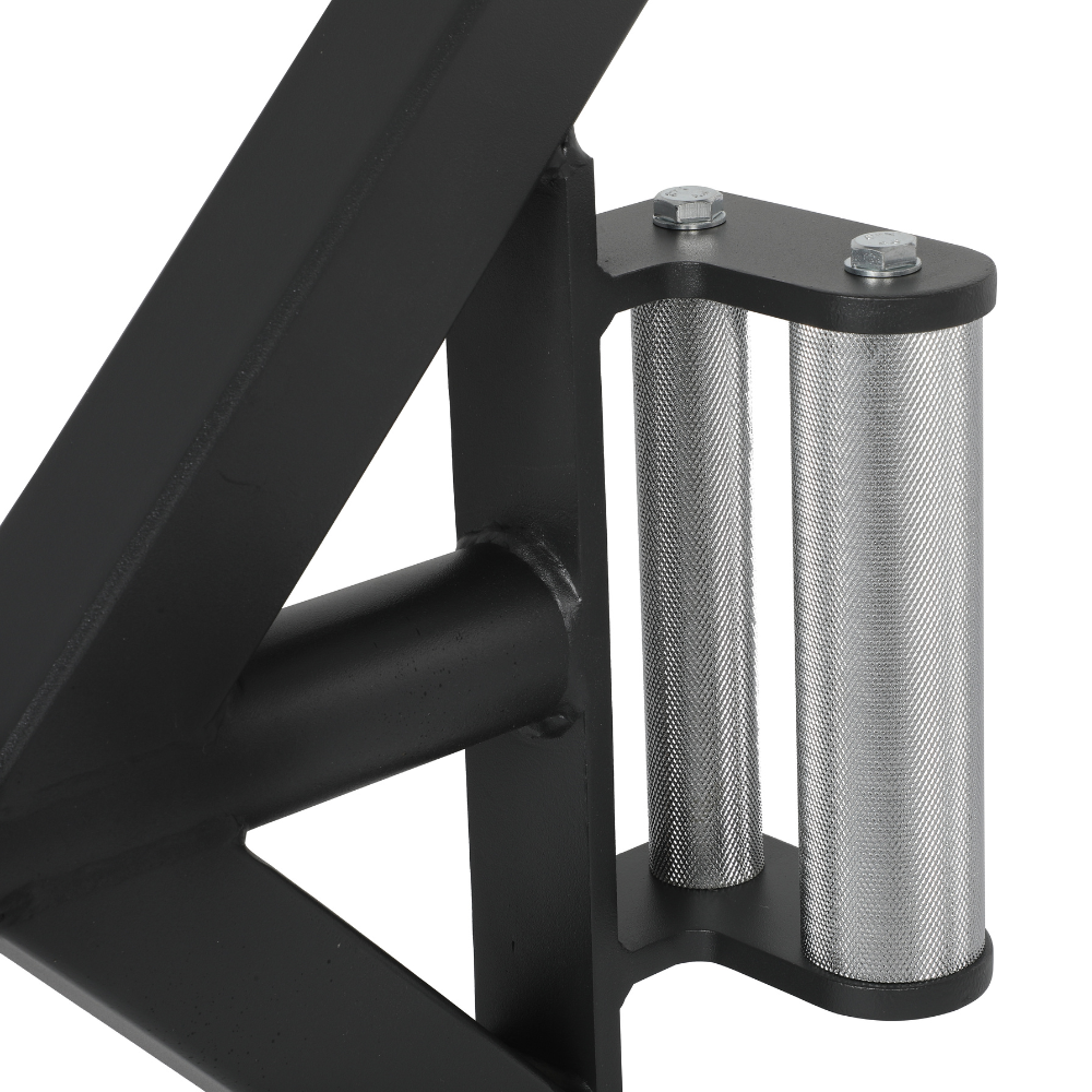 Barra Olímpica Hexagonal Abierta | Negro Mate 50mm (450kg) - Detalle
