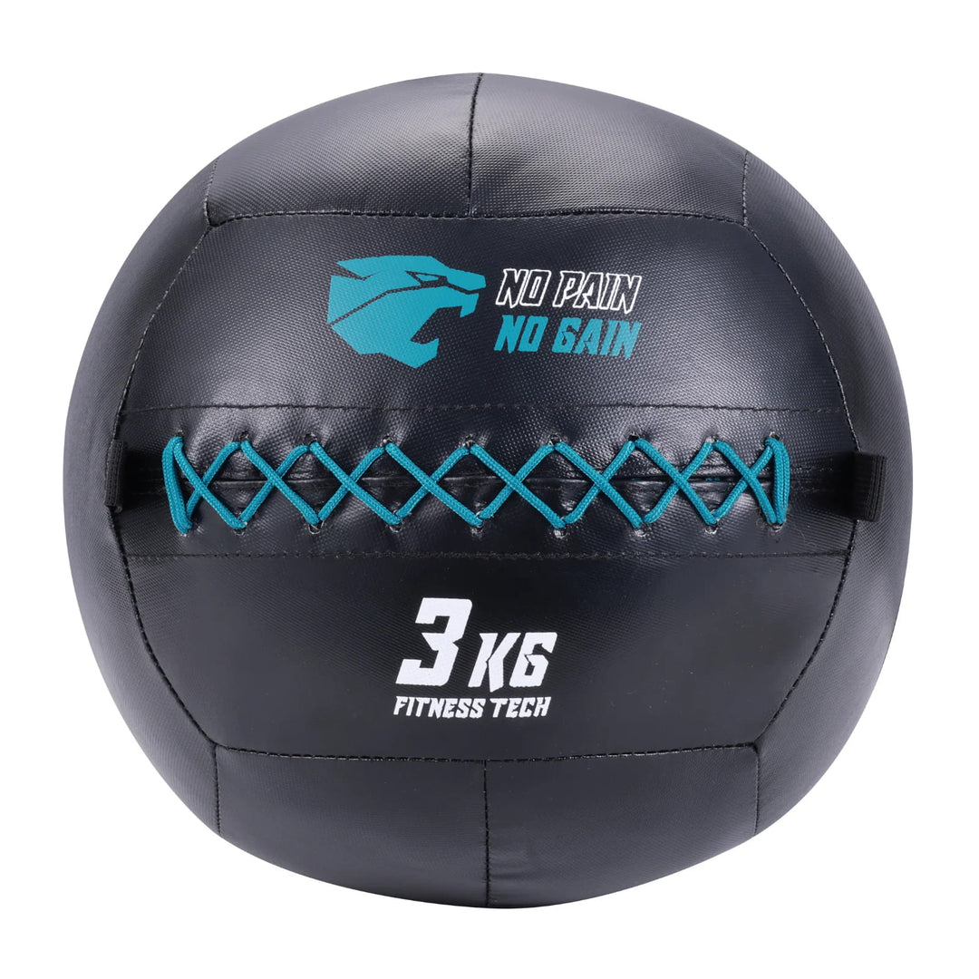 Set van 5 Wall Balls (3–14 kg) + Rack