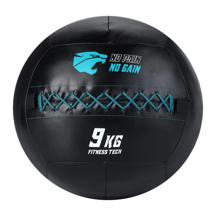 Set van 5 Wall Balls (3–14 kg) + Rack