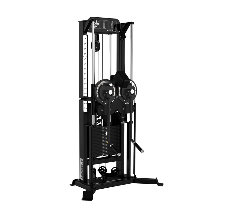 Geselecteerde machine / zijwaartse verhogingen en borstcontractie