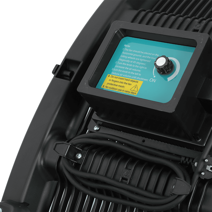 Ventilador Industrial de Pie para Gimnasio - Interruptor