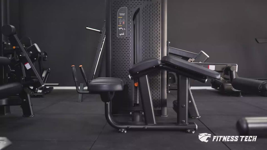 Dubbele selectiemachine / liggende femorale extensie