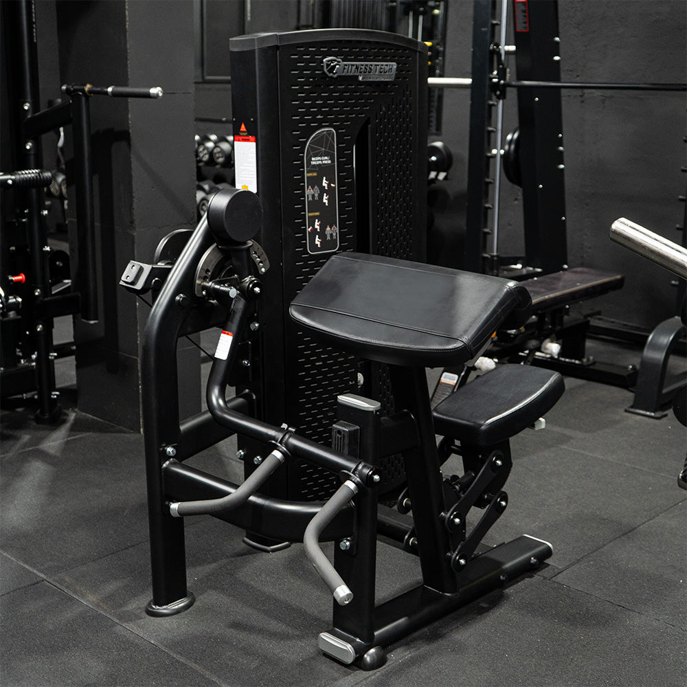 Curl de Bíceps y Extensión de Tríceps | Máquina selectorizada dual - Pro Series