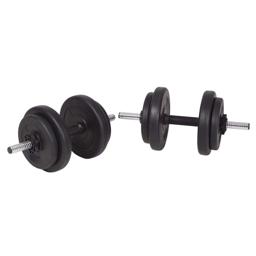 Juego de Pesas con Barras y Mancuernas 25mm - Fitness Tech