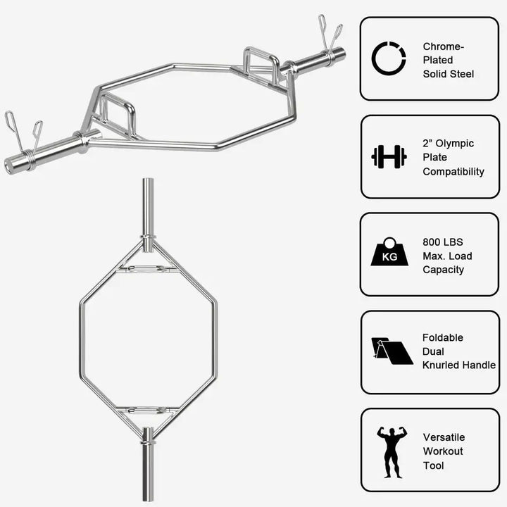 Barra Olímpica Hexagonal Squat Bar 50mm 700 LBS / 320kg - Fitness Tech